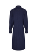 Cotton flannel shirt dress Blue back view