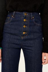 Jean flare taille haute femme Noir vue de détail 5