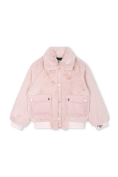 Veste fourrure Mauve vue de face