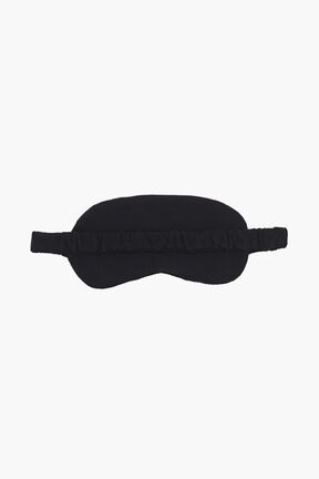Masque de nuit velours femme Noir vue de dos