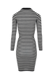 Robe longue chaussette rayée femme Raye noir/blanc vue de dos