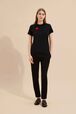 Women Sonia Rykiel logo Jogging Pants Black front worn view