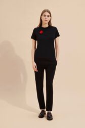 Pantalon jogging logo Sonia Rykiel femme Noir vue portée de face