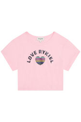 Jersey Girl Crop Shape T-shirt Pink front view