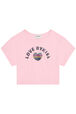 Jersey Girl Crop Shape T-shirt Pink front view