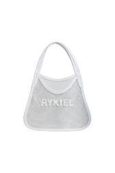 Sac filet strass RYKIEL Blanc vue de face