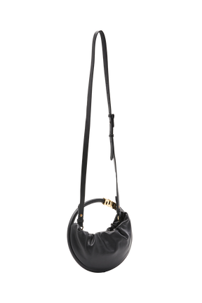 Sac domino mini en cuir Noir vue de dos