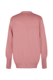 Cardigan in merino and silk Pink back view
