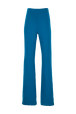Women Plain Flare Pants Prussian blue back view