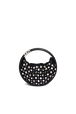 Sac domino mini en cuir avec studs Noir vue de face