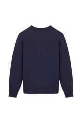 Pull symbole bouche femme Bleu nuit vue de dos