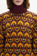 Pull manches longues imprimé motif Vintage Papyrus Orange vue de détail 2