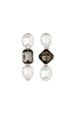 Earrings Superchromatic Rhodium Rhodium/black front view