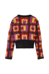 Cardigan jacquard Mai 68 femme Multico crea vue de dos