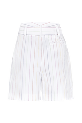Women Canvas Tailored Shorts White back view