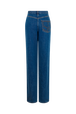 Pantalon en jean à côté en studs Bleu studs vue de dos