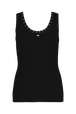 Ribbed tank top Black back view