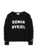 Black logo sweater Black front view