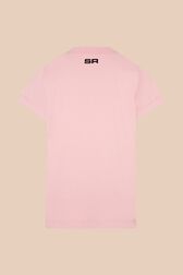 Women Mouth Print T-shirt Pink back view