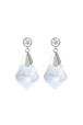 Dangling earrings silver Chandelier Silver front view