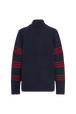 Pull à rayures reliefées Raye bleu/rouge vue de dos
