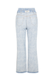 Pantalon flare en denim zèbre Bleu vue de dos