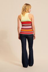 Débardeur logo Sonia Rykiel colorblock femme Rouge vue portée de dos