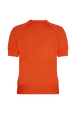 Short-sleeved sweater in merino wool and silk Lipstick back view