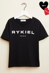 Sonia Rykiel logo Girl T-shirt Black front view