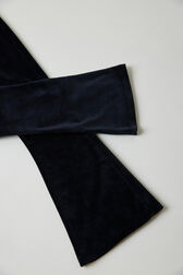 Pantalon flare fille velours Noir vue de détail 1