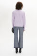 Pull col roulé à manches longues Lilas vue portée de dos