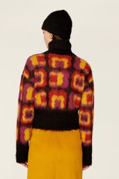 Pull col roulé jacquard Mai 68 femme Multico crea vue portée de dos