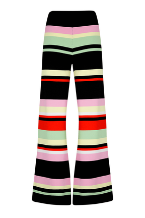 Pantalon à jambes larges femme Noir vue de dos