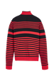 Women Iconic Bicolor Striped Sweater Black/red back view