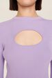 Women Plain Front Keyhole Top Lilac details view 1