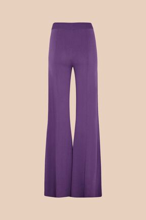 Pantalon flare femme Violet vue de dos