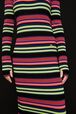 Women Multicolor Striped Maxi Dress Multico black striped details view 1