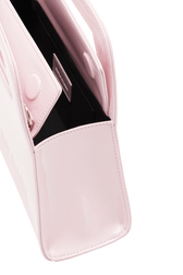 Trapeze vinyl bag Baby pink details view 3