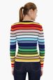 Pull manches longues à rayures multicolores Multico vue portée de dos