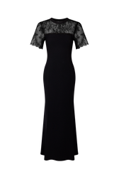 Robe en dentelle Noir vue de face