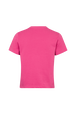 Short-sleeved crew-neck T-shirt Pink back view