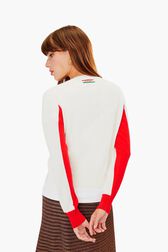 Heart Cardigan White back worn view
