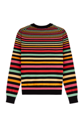 Pull rayé col rond à manches longues Multico raye vue de dos
