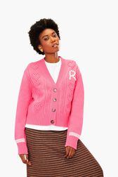 Cardigan cœurs Rose vue de détail 1