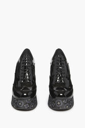 Black Vinyl Lace Shoes Black details view 3