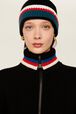 Women Zip Trucker Wool Cashmere Sweater Black details view 3