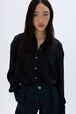 Crepe shirt Black details view 1