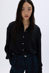 Crepe shirt Black details view 1