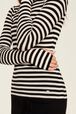 Pull chaussette rayé femme Raye noir/blanc vue de détail 2