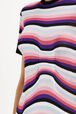 Short-sleeved striped dress Pink details view 1